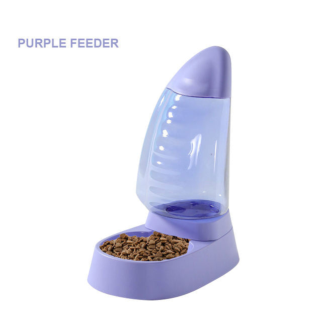 Pet Drinking Water Feeding Bowl Sailboat Type Large Capacity Cat Bowl Dog Food Bowl Can See Through Cat Water Dispenser Dog Bowl