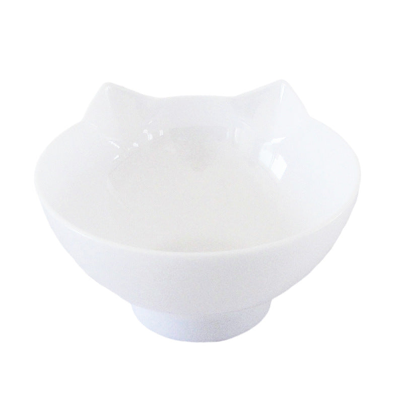 Neck Guard Cat Bowl One-Piece Double Bowl Pet Dog Bowl Oblique Mouth Anti-Overturning Cat And Dog Feeding Pet Bowl