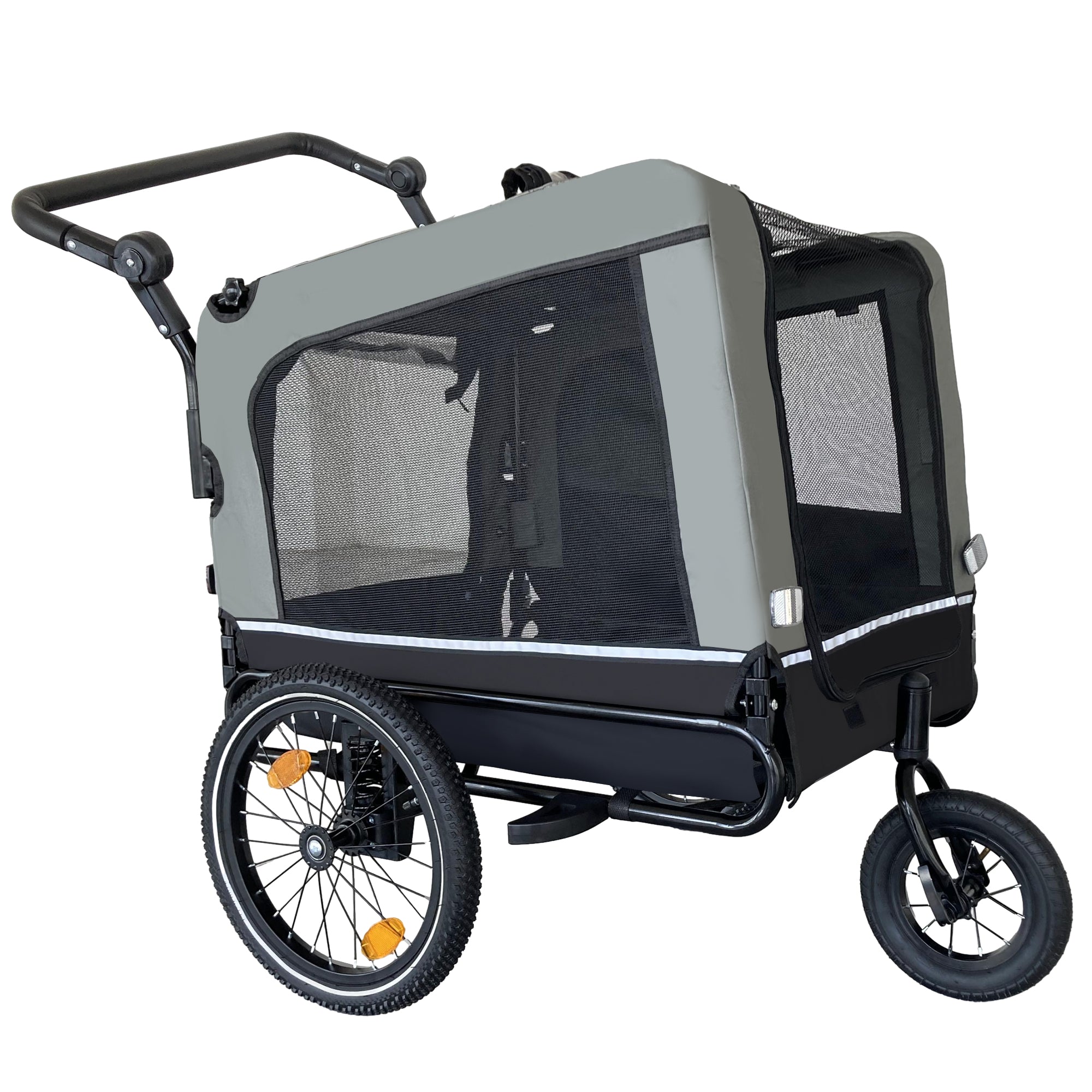 Outdoor Heavy Duty Foldable Utility Pet Stroller Dog Carriers Bicycle Trailer