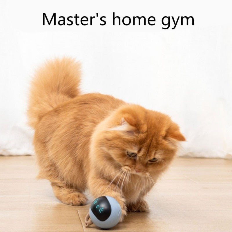 1000mAh Smart Cat Toy USB Electric Jumping Ball Self Rotating Toys Rolling Jumping Ball  For Cat Dog Kids