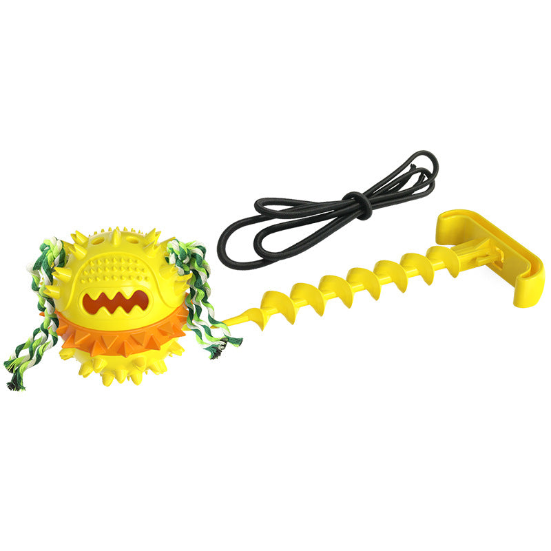 Pet Supplies Dog Molar Outdoor Tug Of War Walking Dog Outdoor Rope Ball Vocal Dog Toy