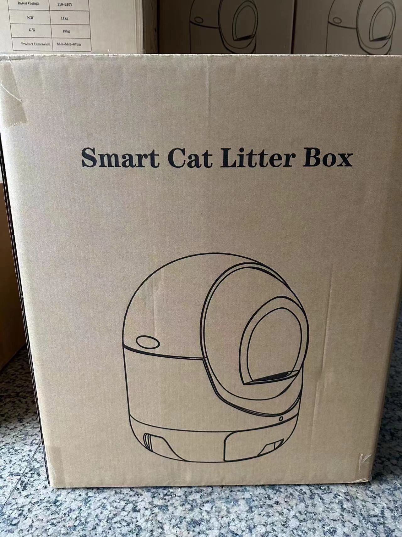 Intelligent cat litter box, automatically eliminates odors, application control, supports multiple cats with 5G and 2.4G WiFi