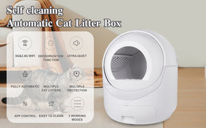 Intelligent cat litter box, automatically eliminates odors, application control, supports multiple cats with 5G and 2.4G WiFi