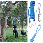 Spring Hanging Rope Amusing Dog Toy Stainless Steel Spring Cotton Rope Toy Spring Rod Dog Rope Toy Tibetan Mastiff Training