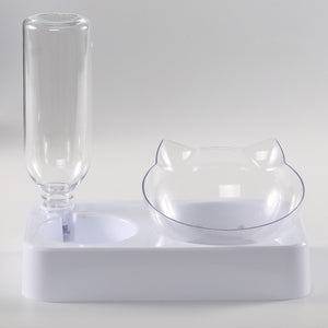 Cat Bowl Double Bowl Dog Bowl To Protect The Cervical Spine Pet Bowl Automatic Waterer Cat Food Bowl Pet Supplies