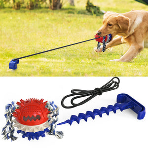 Pet Supplies Dog Molar Outdoor Tug Of War Walking Dog Outdoor Rope Ball Vocal Dog Toy